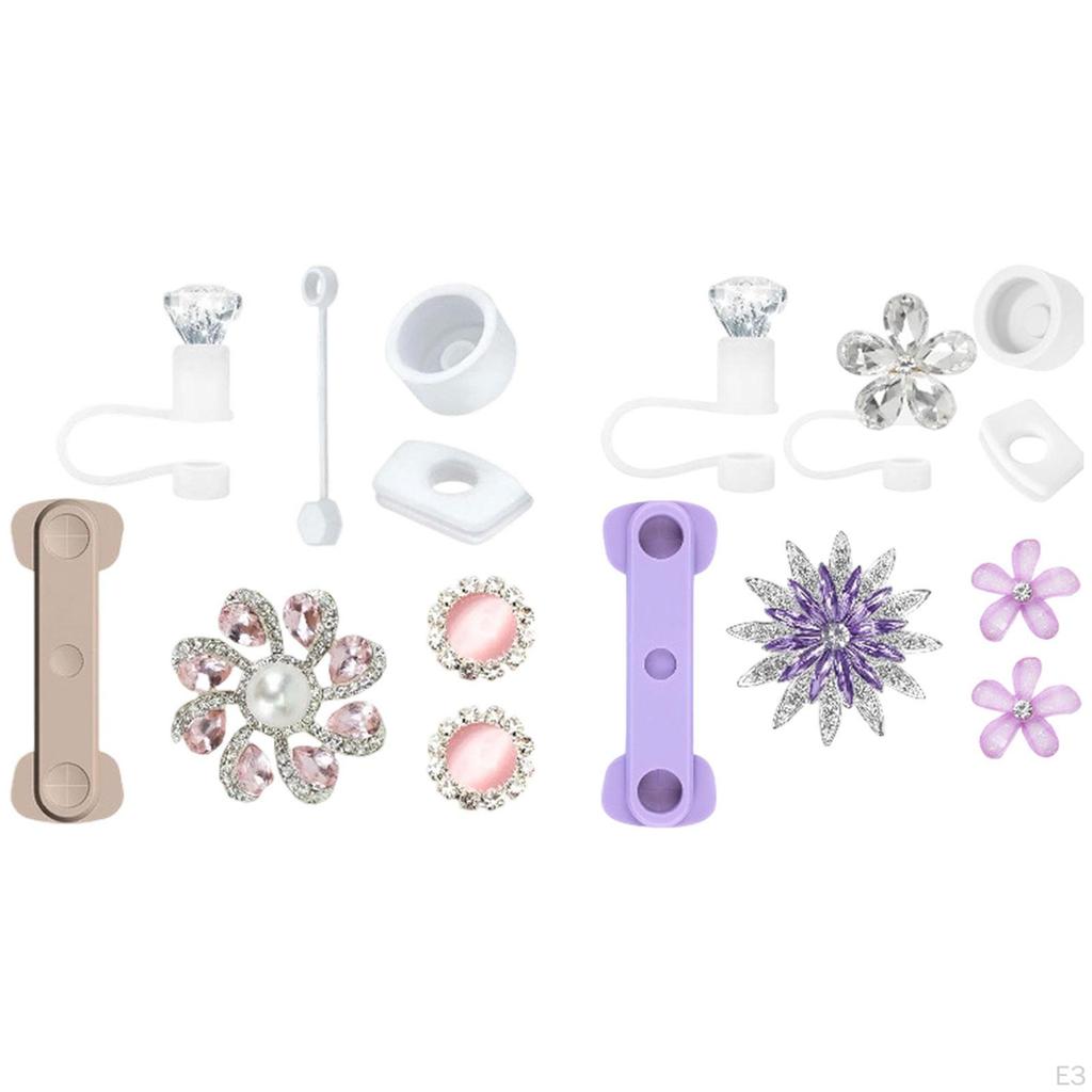 Cup -Accessoires Set, Charms, Ideal Gift for Tumbler, Stylish Spilling Stopper, Parts Ornament