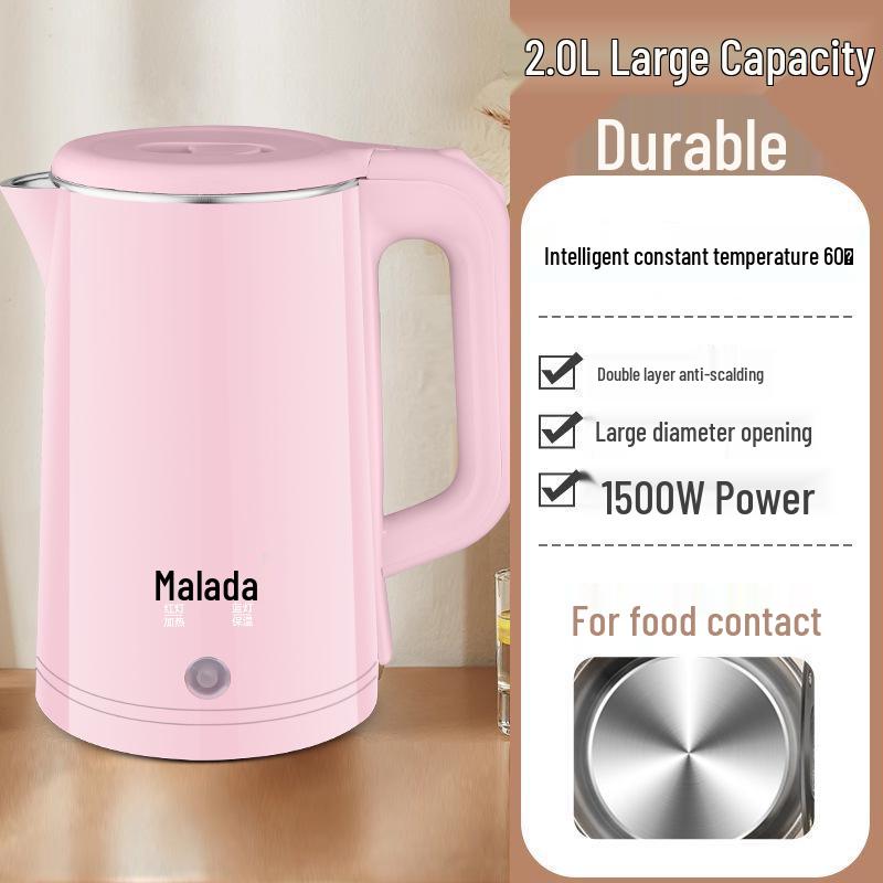 Wanlida 2.0L Stainless Steel Insulated Electric Kettle with Logo Gift
