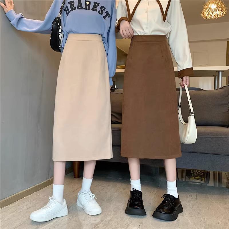 2024 Summer French A-Line Midi Skirt: Women's High-Waist, Hip-Covering, Slimming, Light Mature Style