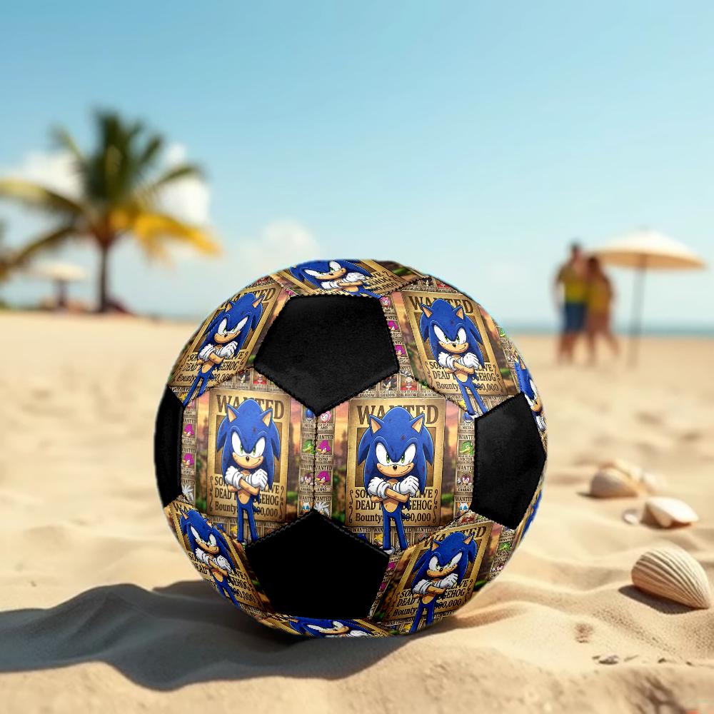 1pc Sonic The Hedgehog Football Soccer Ball Size 5 Indoor Soccer Ball Fashion Colorful Backyard Game -Great For Sports Fans Gift HE85