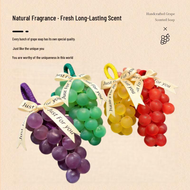 Grape Scent Handmade Soap String - Perfect for Hand and Face Washing, Ideal New Year or Spring Festival Gift, and Annual Meeting Souvenir.