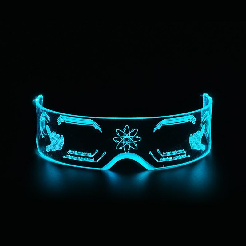 Punk Gypsy Technologie LED leuchtende Brille Elektrisch Musikfestival Blitz KTV Bar Party Brille