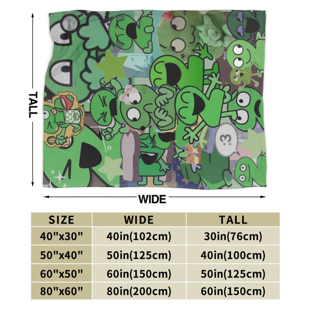 BFDI Battle for Dream Island Druckdecke für Männer Frauen Warm Gemütlich Flauschig Überwurfdecken für Sofa 50x60 Zoll Mehrere Größen