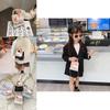 Girl Kid Princess Style Pearl Handheld Bag With Animal Pattern For Daily Use