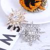 Wedding Silver Snowflake Diamante Brooch Rhinestone Crystal Broach Pin Xmas Gift