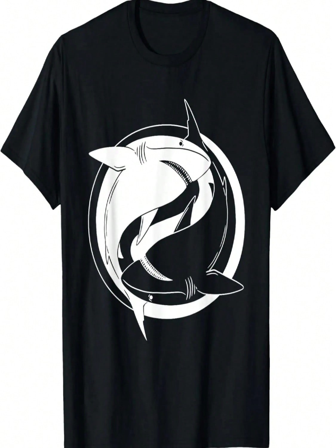 Yin Yang Shark T-Shirt S разноцветный