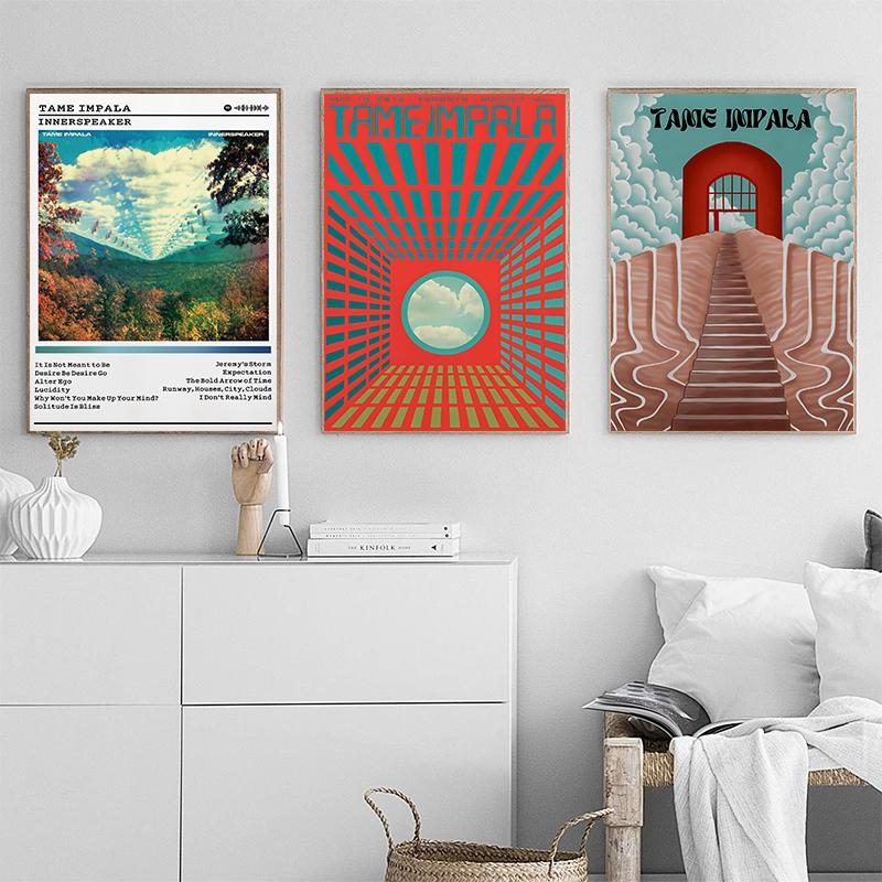 Berühmte Rapper Rock Tame Impala Poster Album Cover Drucke Popmusik Band Currents Leinwandbild Wandbilder Heim Raum Dekoration