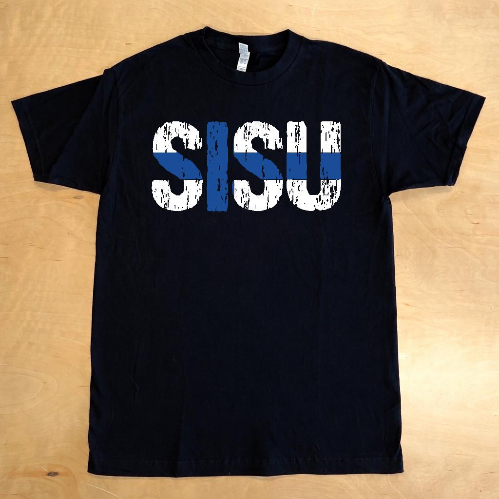 Funny Finnish Flag T-Shirt – Sisu Finland Suomi Distressed Classic Tee 3XL