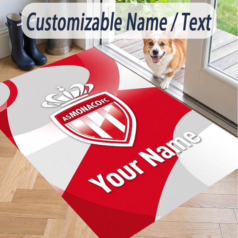 Custom Text Printed Rug Monaco FC Non Slip Floor Carpet For Home Room Decor