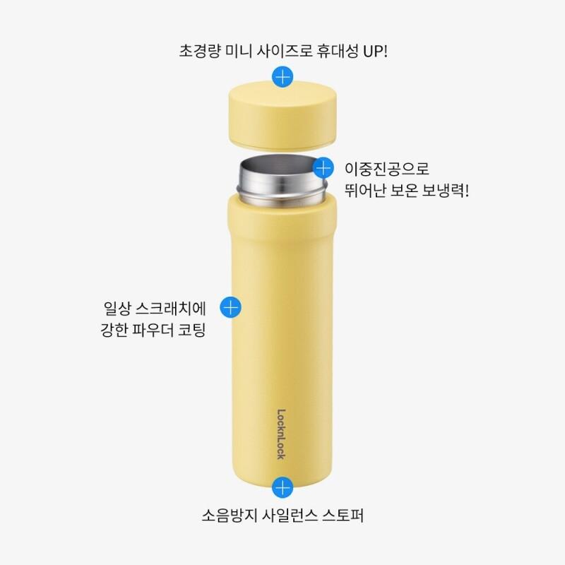 LocknLock Daily Pocket Mini Stainless Steel Thermos Tumbler 150ml Portable Coffee Bottle 4 Colors