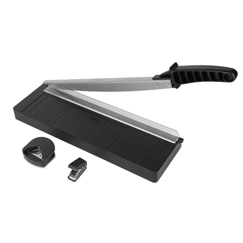 3-in-1 Multifunction Paper Cutter: Photo Trimmer, Storage Knife, Corner Rounder чёрный
