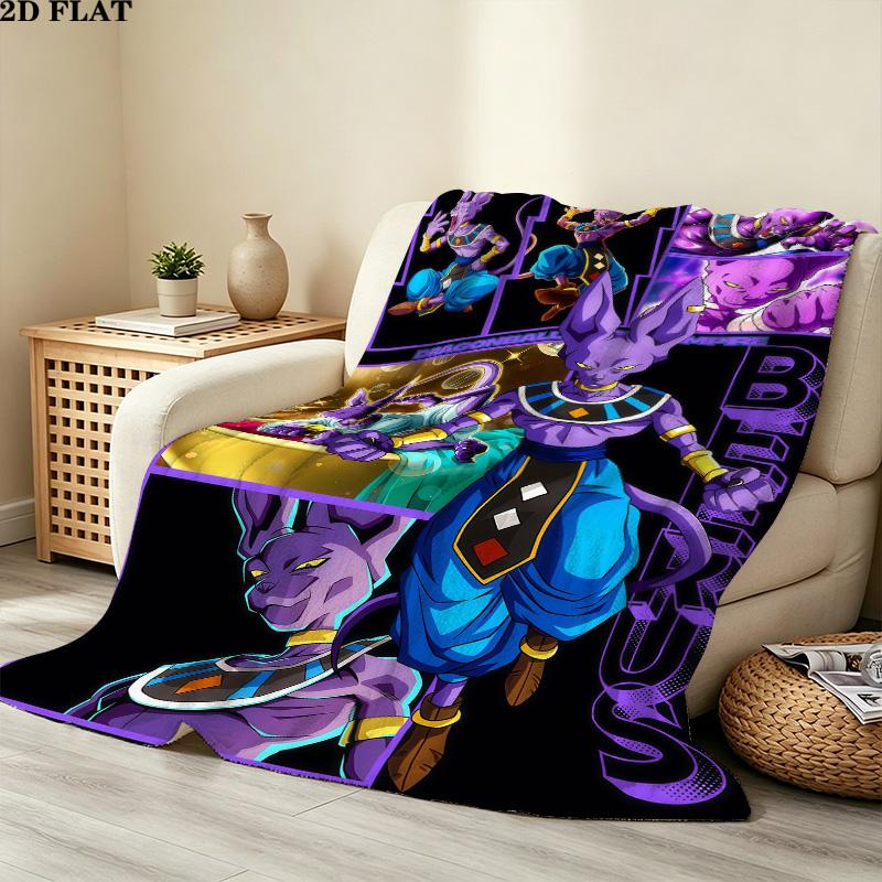 1PC Dragon Ball Patterned Flannel Blanket Suitable For All Seasons For Home Decor Warmth And Comfort Gifts Holiday Present