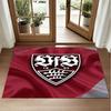 VfB Stuttgart Design Kristall-Samt Teppich Weiche Dekorative Matte für Schlafzimmer Eingang
