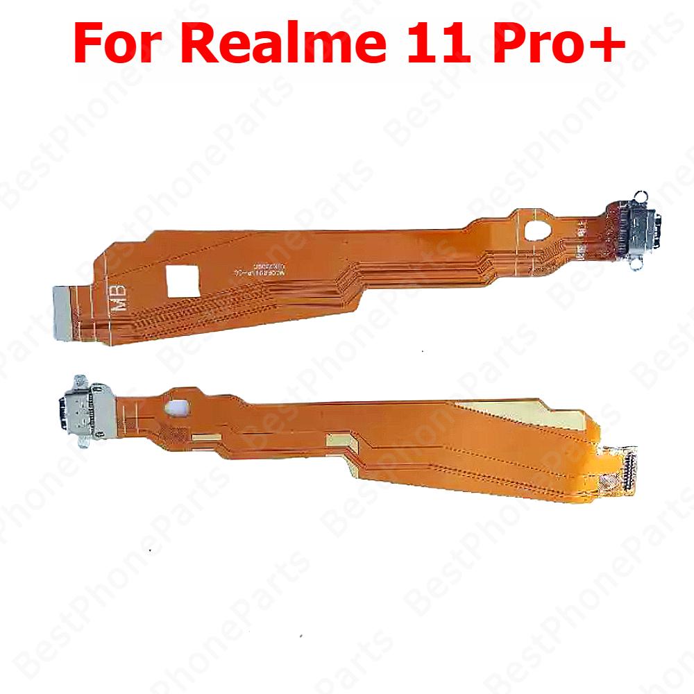 Charging Port For Realme 11 5G 10 4G 9i 9 Pro Plus Pro+ Charge Board Usb Connector PCB Dock Plate Socket Mobile Phone Parts