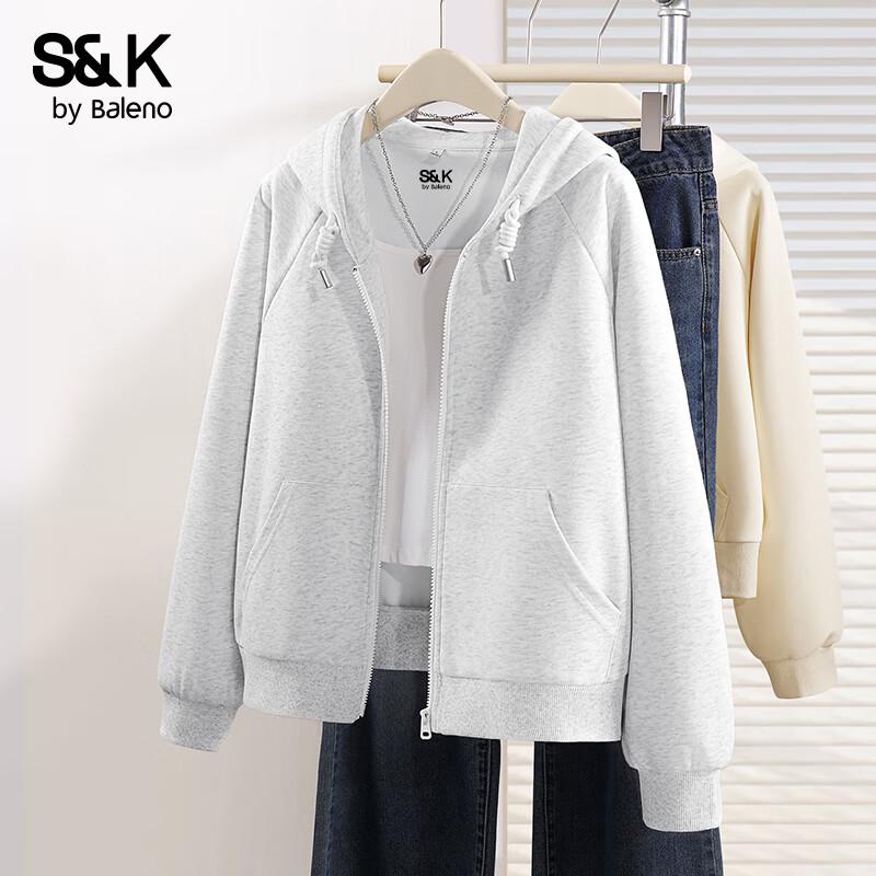 Baleno Women's S&K Raglan Hooded Cardigan Sweatshirt