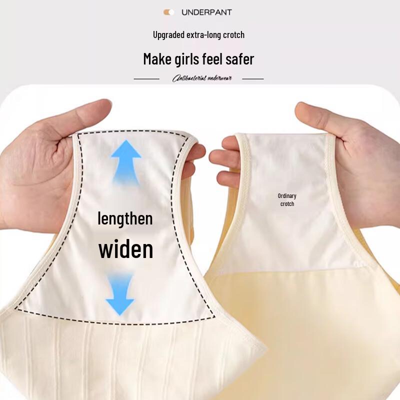 FitonTon Women's Antibacterial Cotton Mid-Waist Briefs