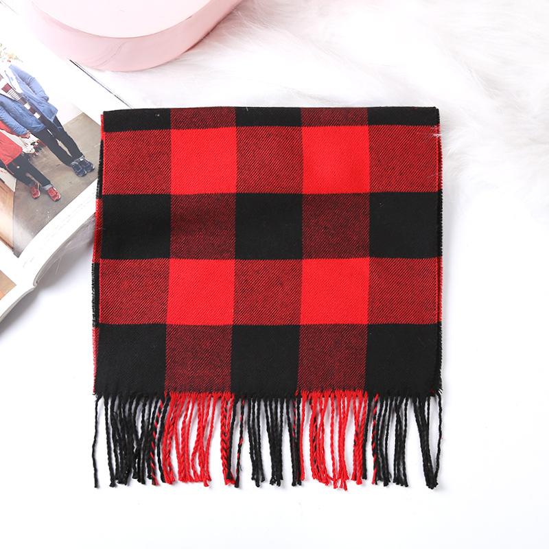 Fashion British Plaid Cashmere Scarf Children'S Autumn And Winter Men'S Couple Warm Shawl Scarf