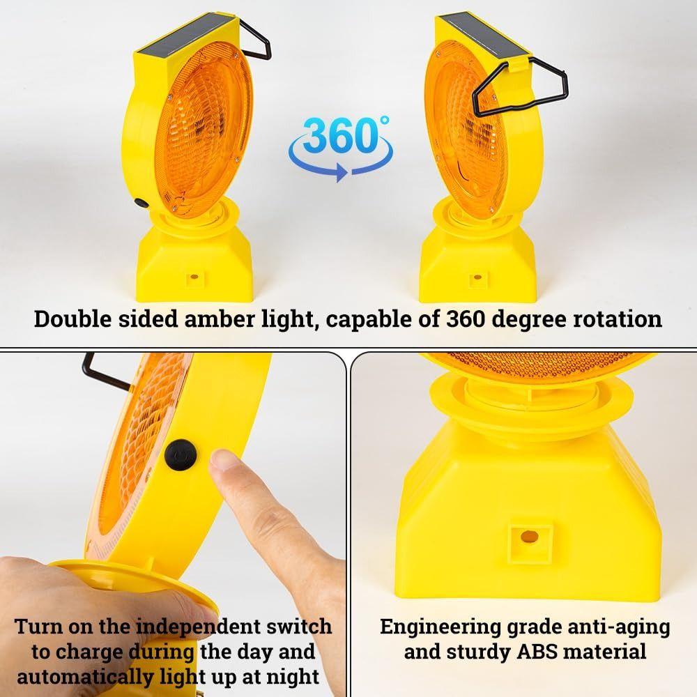 High Brightness LED Solar Industrial Warning Lights Solar Barricade Warning Light Outdoor