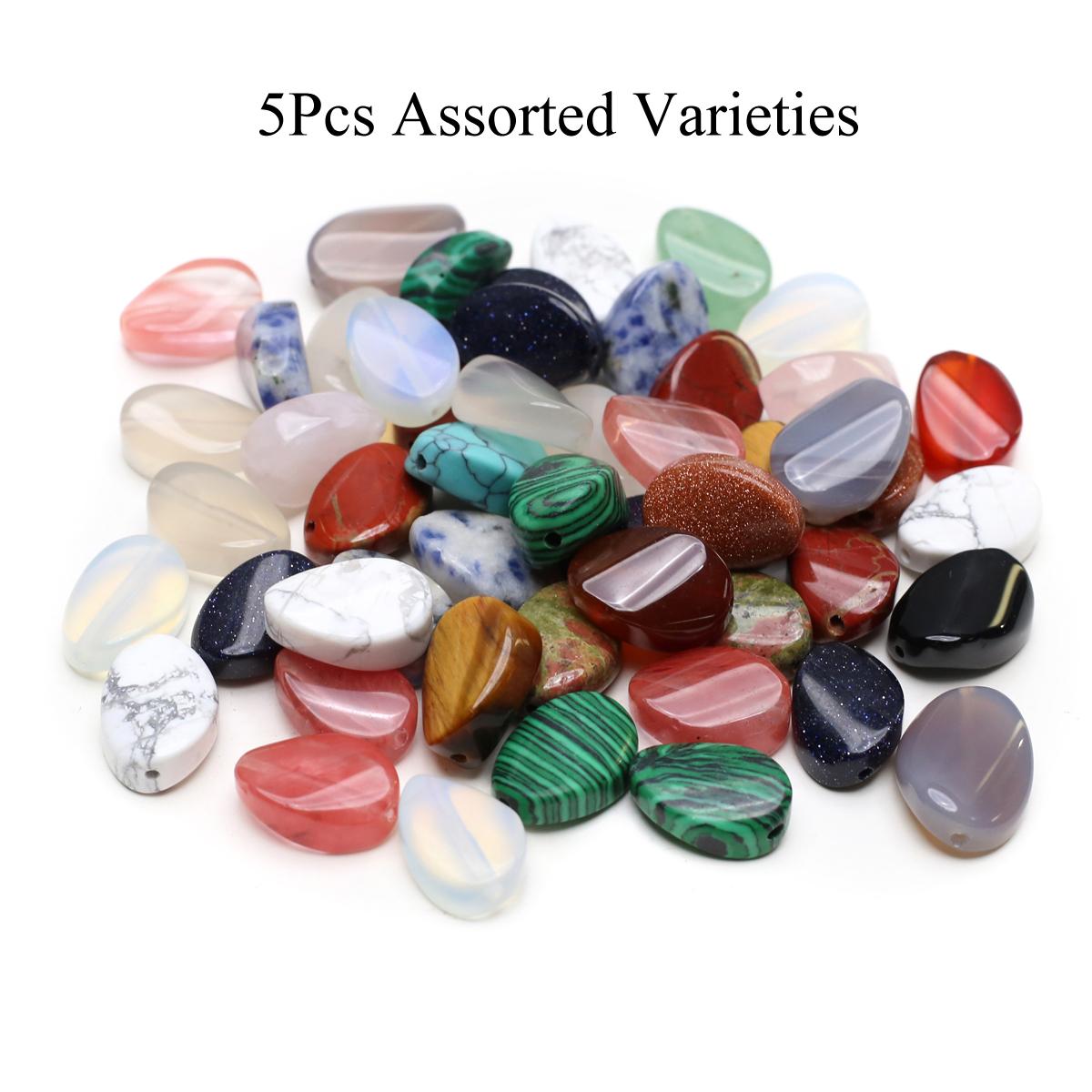 

5 шт./упак. бусины из натурального камня, нерегулярные вертикальные отверстия, кристалл, агат, аметист, малахит, драгоценные камни, свободные бусины для изготовления ювелирных изделий, аксессуары «сделай сам», 10x16x6 мм 5Pcs/10x16x6mm