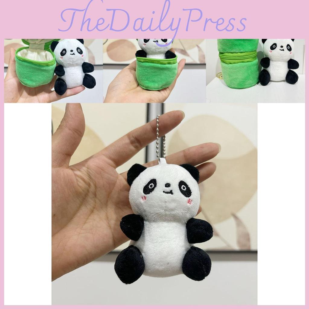 Adorable Panda Plush Keychain Soft And Cuddly Animal Toy Miniature