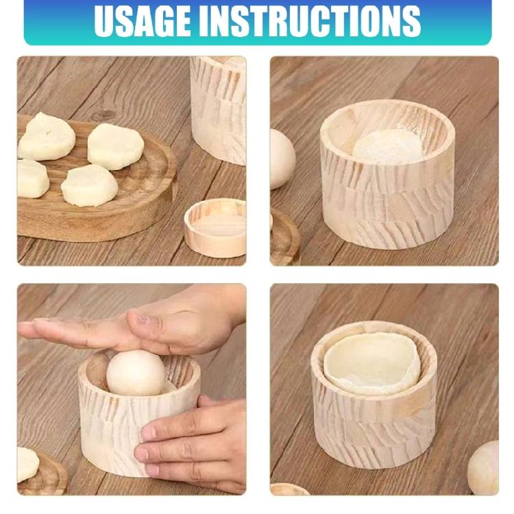 Wooden Dumpling Skin Maker Portable Dumpling Press Dough Presser Kitchen Gadget For Cooking Enthusiasts