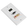 3 In 1 HDMI VGA RCA Ports Multimedia Panel Multi Level Protection Multimedia Wall Socket