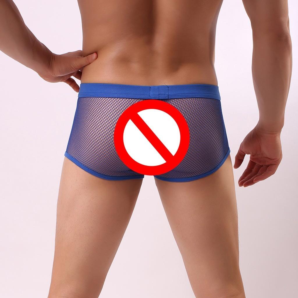 Men Sexy Underwear Letter Printed  Shorts Bulge Pouch Underpants