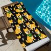1PC Cute Shiba Inu Soft Beach Towel, Cartoon Paw Print Pattern, Perfect Christmas Gift for Friends Outdoor Holiday Use