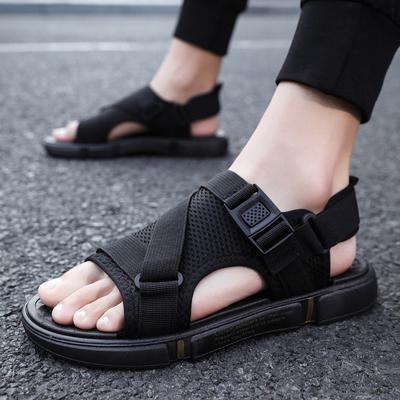 2025 Neue Sommer Herren Sandalen Atmungsaktiv Sportlich Lässig Fahren Strand Badeschuhe Trendiger INS Stil PVC Sohle Netzfutter