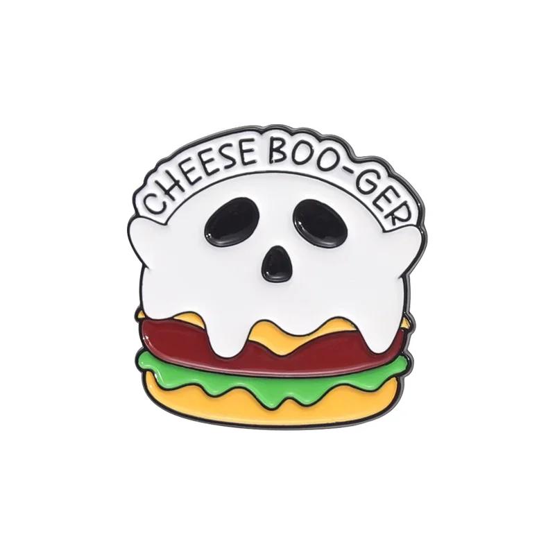 Halloween Punk Ghost Collected Enamel Pin Custom Spooky Boo With Black Cat Brooches Clothes Lapel Badge Jewelry Gift for Friends