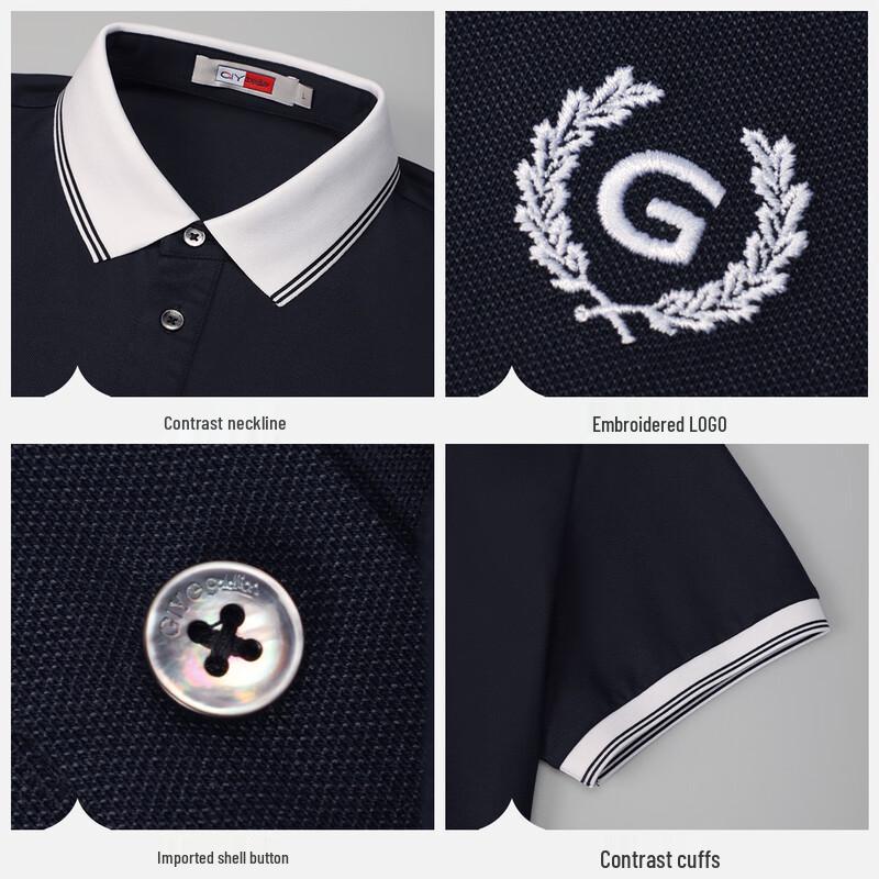 Goldlion Men's Casual Short-Sleeved Polo Shirt