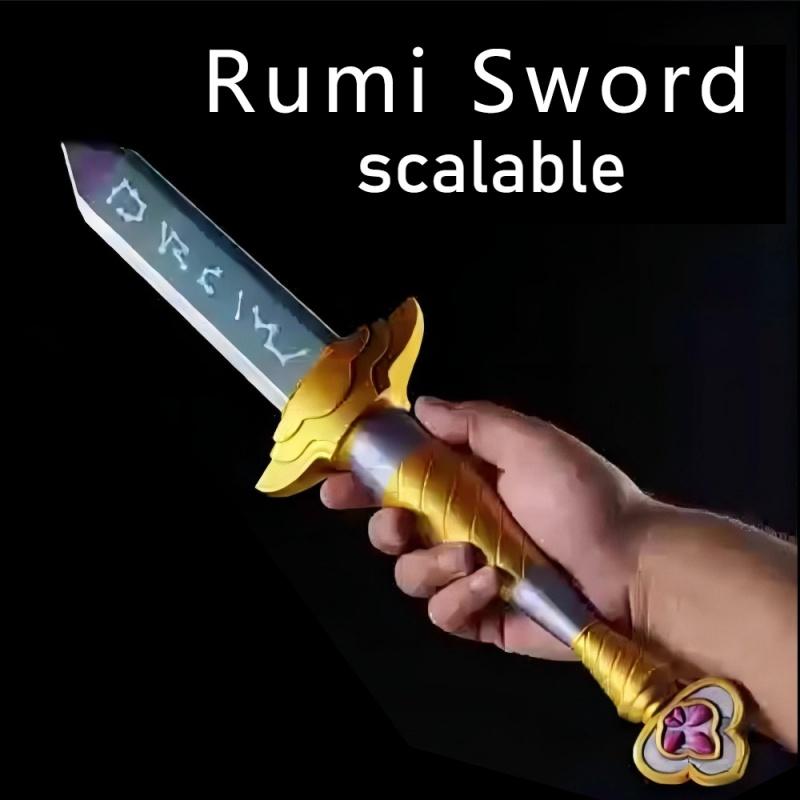 Rumi Demon Hunters Cosplay Lights Sword Weapons Roleplay Props for Girl Group Idol Halloween Carnival Costume Accessories