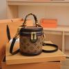 New 2025 Retro Printed Bucket Bag - Trendy, High-End Fashion Shoulder Handbag for Women