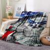 1PC US Air Force Recruiting Print Flannel Blanket, High quality All Seasons, Home Decor, Warmth and Comfort, Perfect for Christmas Gifts