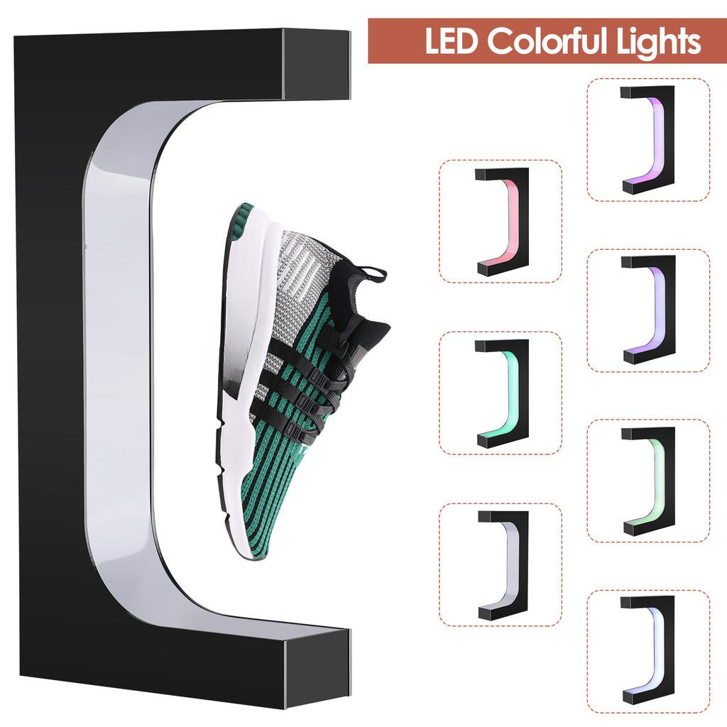 7 цветов Магнитная левитирующая подставка для обуви Светодиодная подсветка Левитация Держатель для кроссовок Реклама Магазин Магнитная левитационная подставка