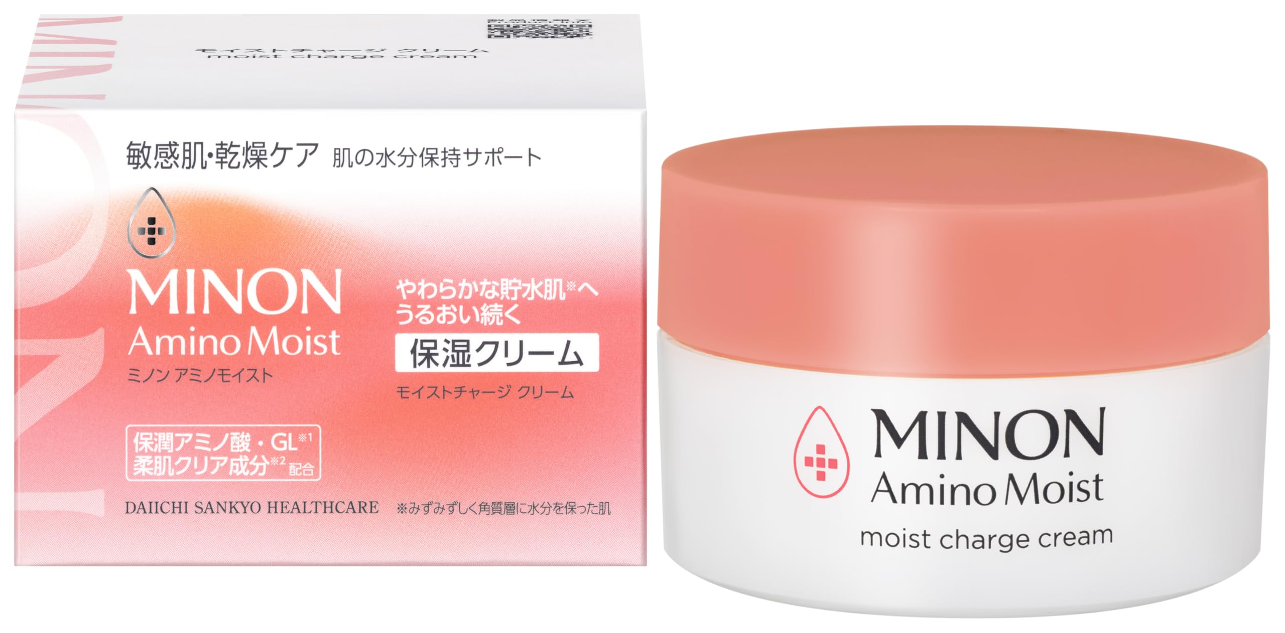 Minon Amino Moist Moist Charge Cream 40g with Sample for Sensitive for Dry Moisture Unique Formula Moisturizing Cream Face Cream Moisturizing