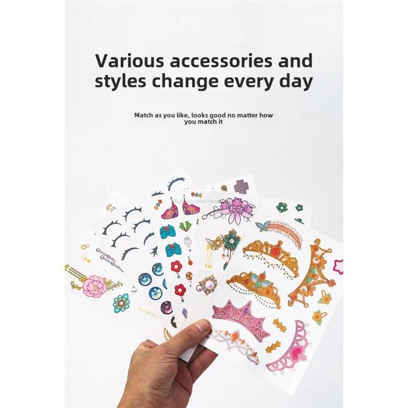 Princess Craft Kit Make-up, 2025 Neues Malen Prinzessin Buch Make-up Bastelsets Folienkunstbücher, Basteln DIY Make-ups, Kinder Make-up Sets für Mädchen 5-8