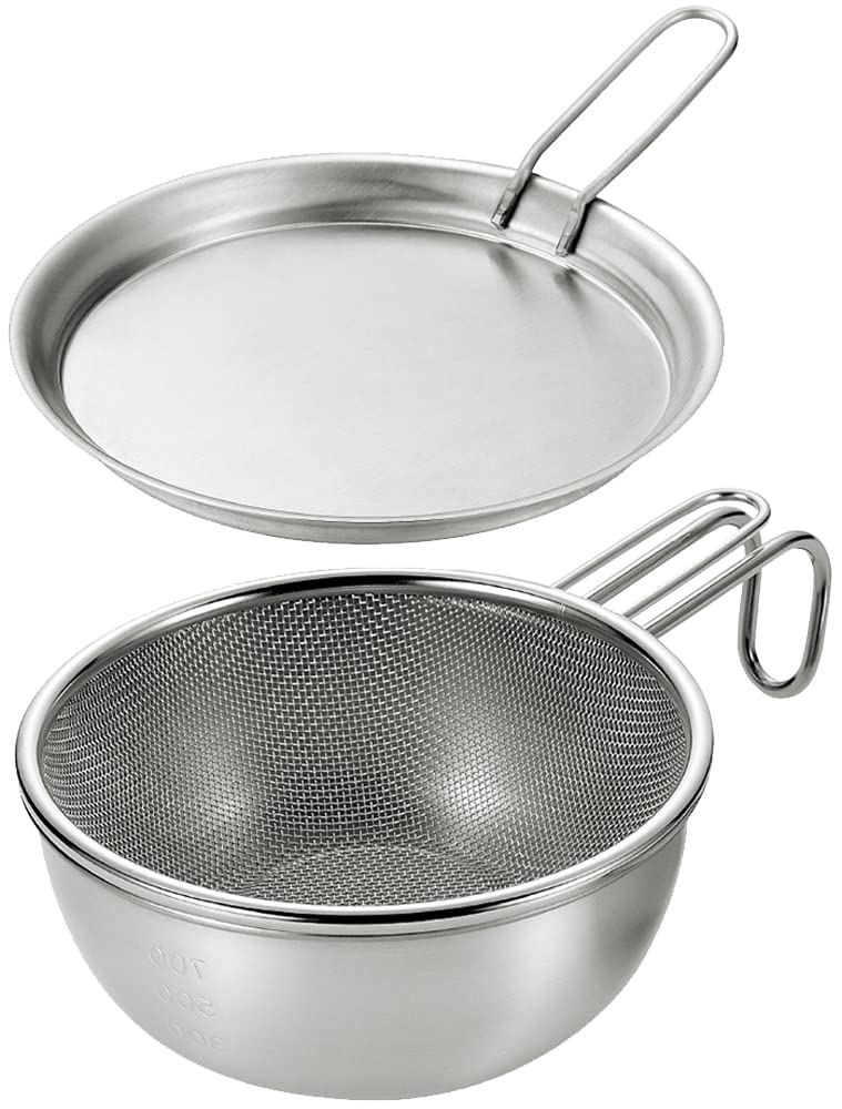 

Yokoyama Made in Japan Sierra Cup with Handled Colander and Lid no & Bowl, 15cm, Tray, Tsubamejuku Waza (Tsubame-juku Technique) EJSB-500