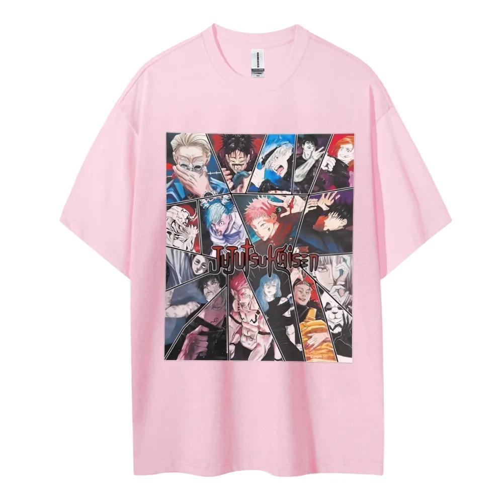 Jujutsu Kaisen Cotton Unisex Round Neck Anime Tshirt Mens and Womens Boys and Girls Summer Fashion Breathable Street TShirt