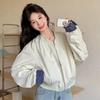 Women's Japanese-Style Petite Loose Short Jacket: Spring & Autumn Baseball Flight Workwear Coat
