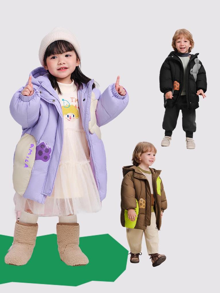 2025 Winter Mid-Length Down Jacket for Girls - Triple-Proof, 90% White Duck Down