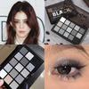 15-Color Night Eyeshadow Palette Pearl Matte Dark Gray Deep Color Web Smoky Makeup, 2 Pcs, 15-Color Night Elf Eyeshadow