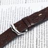 Universal Ostrich Grain Leather Smartwatch Band with Quick Release Buckle