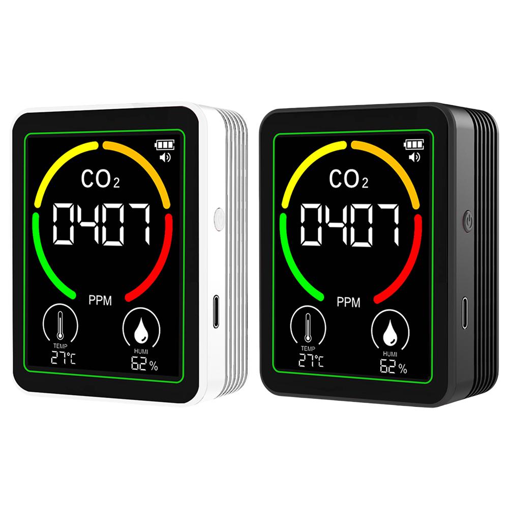 3 In 1 TVOC Detector LED Digital Display Temperature Humidity Monitor Backlit Greenhouse Gas Monitor for Agricultural Production