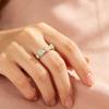 Finger Ring 3D Flower Shape Health Mood Support Long Wear Finger Band Wife Mother Sister Daughter Stress Relief Ring
