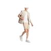 Adidas Originals Logo All-Over Print Knit Elastic Waist Straight-Leg Casual Shorts Men Bottoms Beige IJ7460