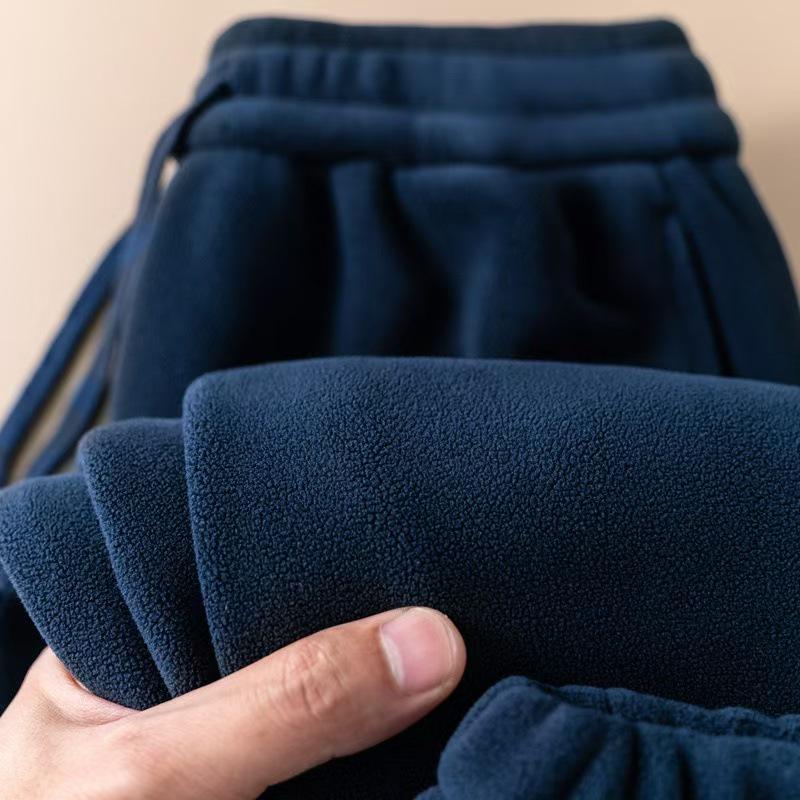 Herren Schwergewicht Fleecegefütterte Hose - Winter Freizeit Sport Schweißhose