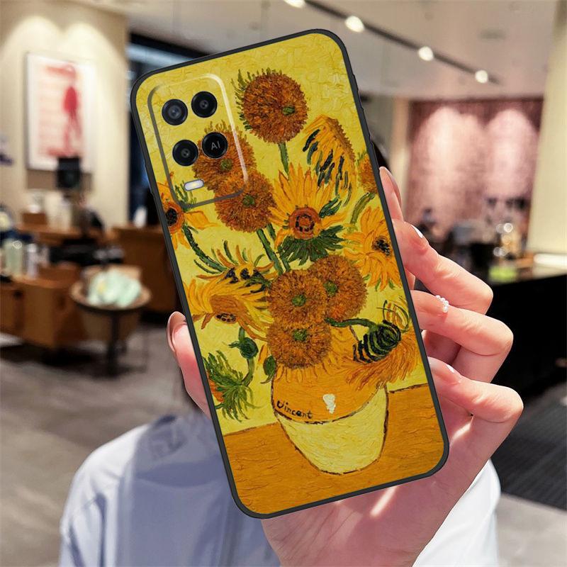 Van Gogh Oil Painting Case For Oppo A94 A54 A40 A60 A80 A98 A78 A18 A38 A58 A16 A76 A96 A17 A77 A74 A57S A15 Cover