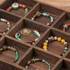 Ethnisches Retro Nepalesisches Tibetisches Handgewebtes Türkis Perlen Damenarmband