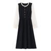 Elegant Velvet Two-Piece French Style Dress for Petite Women - New Autumn Collection